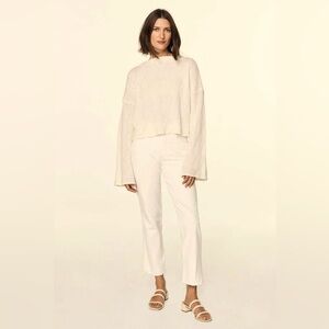 AMO Jeans Chloe Crop w/ Released Hem, White Sand, size 28